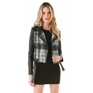 Rebecca Minkoff Black and Gray Leather Jacket